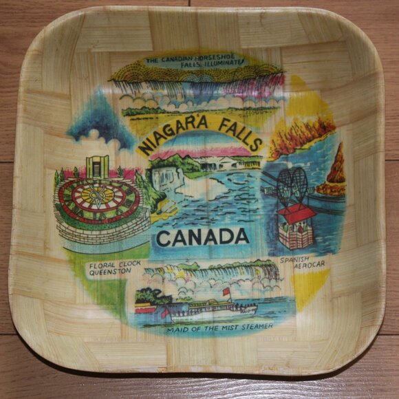 Niagara Falls Canada Bamboo Bowl - Picture 1 of 6